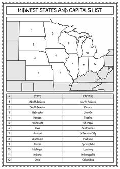 the states and capital list for each state