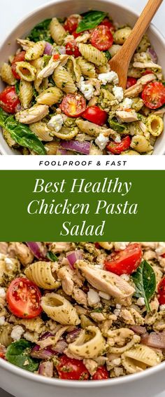 Image for Best Healthy Chicken Pasta Salad Health Pasta Recipes, Healthy Cold Pasta Salad, Healthy Chicken Pasta Salad, Cold Chicken Pasta Salad, Grilled Chicken Pasta Salad, Balsamic Chicken Pasta, Pasta Salad With Chicken, Healthy Dinner Salads, Healthy Pasta Salad Recipes