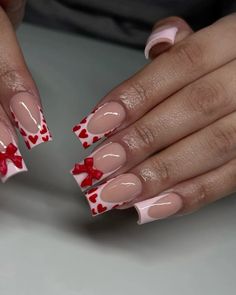 📸: nailedbyrosali (IG) #valentines #valentinesdaynails #valentinesnails Aesthetic Nail Designs, Nails With Bows, Bow Nail Designs, Bow Nails, Bow Nail, Hard Nails, Cute Coquette, Nail Designs Valentines