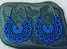 "These are so pretty and unique.  Blue mandala hoop earrings are versatile and lightweight.  They have incredible detail and design.  Dress them or down.  The perfect everyday earrings for any stylish gal! The hoops measure 1 7/8\" long by 1 3/8\" wide.   I have these available in 7 other color ways as well.  Here are direct links to each Pink : www.etsy.com/listing/1156752146 Light Purple : www.etsy.com/listing/1157758318 Orange - www.etsy.com/listing/1172383597 Green : www.etsy.com/listing/116 Blue Bohemian Hoop Earrings For Pierced Ears, Blue Bohemian Hoop Earrings, Bohemian Blue Hoop Earrings For Festivals, Adjustable Blue Bohemian Hoop Earrings, Blue Small Hoop Earrings For Pierced Ears, Blue Hoop Earrings For Festival, Blue Earrings With Ear Wire For Festival, Blue Small Hoop Nickel-free Earrings, Blue Small Hoop Earrings For Festival