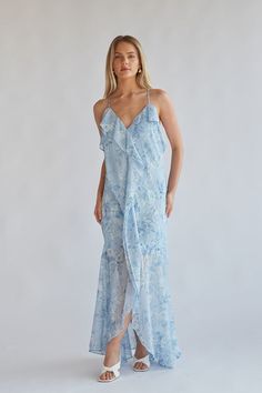 Ellery Floral Ruffle Maxi Dress