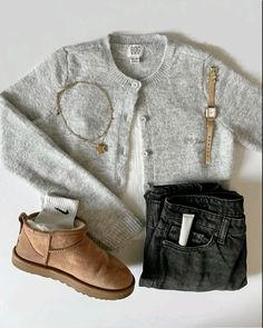 Style Inspo Winter, Winter Cardigan Outfit, Italy Outfits, Casual Preppy Outfits, Outfit Inspo Casual, Fits Clothes, Cute Outfits For School, Lazy Outfits, Cute Everyday Outfits