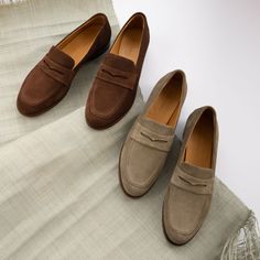 Siena Loafers - Suede - Women's Beige Suede Summer Loafers, Summer Beige Suede Loafers, Beige Suede Loafers For Summer, Classic Beige Slip-ons For Fall, Fall Workwear Suede Slip-ons, Comfortable Beige Loafers For Fall, Summer Workwear Suede Slip-ons, Elegant Suede Loafers For Summer, Elegant Summer Suede Loafers