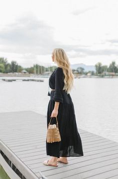 black bohemian long sleeve tiered midi dress Black Long Sleeve Dress For Spring, Black Long Sleeve Long Dress For Spring, Chic Black Long Sleeve Spring Dress, Black Long Sleeve Bohemian Dress, Chic Black Long Sleeve Dress For Spring, Flowy Long Sleeve Maxi Dress For Date Night, Black Long Maxi Dress For Day Out, Bohemian Midi Dress For Date Night In Fall, Fall Bohemian Midi Dress For Date Night