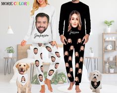 💖Note: This design is a custom face, we will crop the face after sending the photo, just like the AD shows; If you need to customize the entire photo, please let us know when you send the photo, thank you. 💖Sending photos via etsy message. 🍋Whether for birthday, bachelor party, or an anniversary, the best gift is Face Pajama Set. Customize the Face Pajama Set with your favorite photo and make the perfect gift for your Girlfriend, Wife. 💦To get started, upload your photo ,our design team will Pajama Party Grown Up, Couple Matching Pajamas, Matching Pajamas Christmas, Custom Pajamas, Christmas Family Pajamas, Family Matching Pajamas, Pajamas Christmas, Pajamas Pants, Couple Pajamas