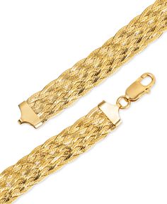 Gold Jewelry With Interwoven Design As Gift, Gold Jewelry With Interwoven Design For Gift, Gold Interwoven Jewelry Gift, Elegant Gold Braided Jewelry, Formal Yellow Gold Jewelry With Interwoven Design, Braided Yellow Gold Jewelry Gift, Braided Yellow Gold Jewelry As Gift, Kid Ink, Macys Jewelry