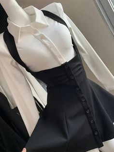 The most elegant attire, perfect for any occasion, is this new dress. The flattering cut and subtle color palette make it a perfect addition to your wardrobe. Do you wanahavit? Dresses Basic, Polo Fashion, Elegant Attire, Maid Dress, Simple Shirts, White Shirt Dress, Polo Neck, Chic Sundress, Fashion Korean