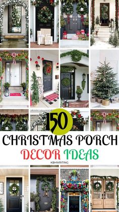 christmas porch decor ideas for the front door