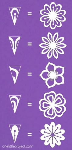 an image of different shapes on a purple background