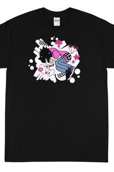 A graphic t-shirt with an anguished emo kid and retro early 2000's style details. #emo #scene #goth #scenecore #myspace #early2000s #egirl #eboy #checker #diamond #menhera #yamikawaii #kawaii #2006 #2007 #2008 #crying #fashion Y2k Style Black Top With Cartoon Print, Y2k Graffiti Print Tops For Concert, Y2k Graffiti Print Top For Alternative Fashion, Edgy Anime Print Top For Streetwear, Edgy Tops With Anime Print For Alternative Fashion, Y2k Black Top With Cartoon Print, Emo Graffiti Print Tops For Streetwear, Black Y2k Tops With Cartoon Print, Emo Graphic Print Tops For Concert