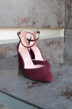 Kylie Women's Handmade High Heel Burgundy Suede Shoes | Etsy Burgundy 4-inch Heels For Evening, Burgundy Almond Toe Heels With 4-inch Heel, Suede Closed Toe Heels With 4-inch Heel, 4-inch Suede Closed Toe Heels, Evening Suede Court Shoes Medium Width, Suede Court Shoes For Evening, Medium Width, Chic High Heel Suede Court Shoes, Burgundy Pointed Toe Heels For Evening, Chic Burgundy Heels With Ankle Strap