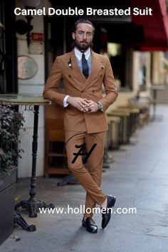 Adapted from the military, our Camel Double Breasted Suit is an icon of elegance. Its jacket is Constructed from a full canvas and double-breasted collar, this camel suit is a statement piece for any occasion. Tie Ideas, Suit Ideas, Suit Fabric, Double Breasted Suit, The Military, Pocket Square, Wedding Inspo, Double Breasted, Gentleman