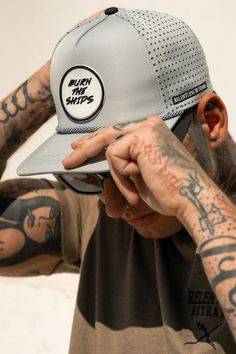 Pirate Tattoo Design, Burn The Ships, North Face Jacket Mens, Pirate Tattoo, Mens Snapback Hats, Sink Or Swim, White Crop Tank, Flat Brim Hat, Rubber Patch