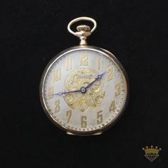 Agassiz Swiss Pocket Watch open-faced 14kt yellow gold case 17 jewels 6 adjustments 40.60mm movement, lignes 18 Swiss Vibrant blue hands Serial # 122035 Case: ROY 14k FINE 585/1000 A very rare find. This Agassiz displays an incredibly fine detailed dial, unlike any other we can find online. The backplate of the case has some dings and creases that have been cleaned and straightened as well as it can (as pictured). Recently serviced in store by our own Watchmaker, Robert Rasmussen, RJR Watches 40 Antique Yellow Gold Watches For Evening, Antique Yellow Gold Watch For Evening, Antique Yellow Gold Evening Watch, Antique 14k Gold Watches For Formal Occasions, Formal 14k Yellow Gold Watch, 14k Yellow Gold Watch For Formal Occasions, Antique Yellow Gold Chronometer Watch, Elegant Formal Pocket Watch With Skeleton Dial, Timeless 14k Gold Evening Watches