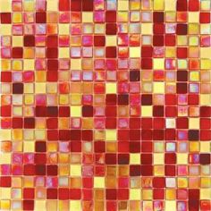 MIX 0.6 06*/Merga Grid Wall, Red Tiles, Glass Mosaic Tiles, Wall And Floor Tiles, Tile Samples, Shower Floor, Mosaic Wall, Red And Yellow, Floor And Wall Tile