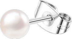 Hypoallergenic Cubic Zirconia Pearl Earrings As Gift, Hypoallergenic White Gold Round Pearl Earrings, Hypoallergenic Pink Pearl Earrings For Gift, Nickel-free White Round Pearl Earrings, Nickel-free Adjustable Round Pearl Earrings, Stud Earrings For Men, Earrings For Men, Ball Stud Earrings, Titanium Earrings