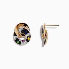 Effy Watercolors 14K Yellow Gold Mutli Sapphire Earrings Sapphire Earrings, Gold Yellow, Sapphire, 14k Gold, Yellow Gold, Yellow, Gold