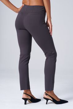 The Perfect Ponte Ankle Pant combines the refined look of tailored trousers with the ease of leggings. Crafted from our luxurious, wrinkle-resistant ponte fabric, these ankle-length pants feature a sleek, body-skimming silhouette with a flattering narrow leg. THE DETAILS Four-way stretch luxe ponte provides structure and all-day comfort. Wrinkle-resistant for easy travel and all-day polish. Slimming silhouette with center front seam detailing. Invisible, smoothing stretch grosgrain waistband off Ponte Fabric, Travel Work, Easy Travel, Ankle Length Pants, Ankle Pants, Tailored Trousers, Denim Pant, Work Pants, Welt Pockets