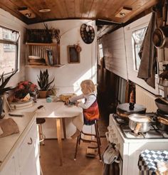 Caravan Living, School Bus House, Family Of 7, Converted School Bus, Tiny House Big Living