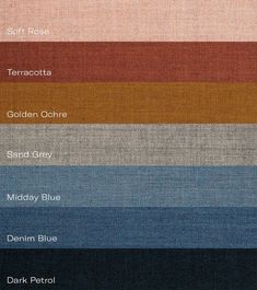 color swatches for different fabrics