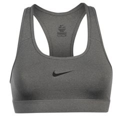 Nike Dri-Fit Charcoal Gray Racerback Sports Bra Size M New Without Tags Grey Sports Bra, Nike Solid Color Sports Bra, Nike Solid Sports Bra For Sports, Gray Racerback Sportswear Activewear, Nike Functional Racerback Sports Bra, Functional Nike Racerback Sports Bra, Sports Tops With Built-in Padding And Racerback, Gray Racerback Sports Bra For Running, Gray Racerback Tank Top For Sports