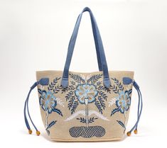 Is a joyful carry your jam? This beautifully embroidered and beaded tote delivers the smiles with each and every reach -- whether you designate it for the beach, your commute, or elegant daytrips. From America & Beyond. Embroidered Beige Shoulder Bag For Vacation, Spring Embroidered Tote Beach Bag, Spring Embroidered Beach Bag Tote, Summer Embroidered Beach Bag, Summer Embroidered Beach Bag For Beach Season, Embroidered Tote Beach Bag For Shopping, Spring Vacation Embroidered Bag, Spring Vacation Embroidered Bags, Embroidered Tote Bag For Beach Season