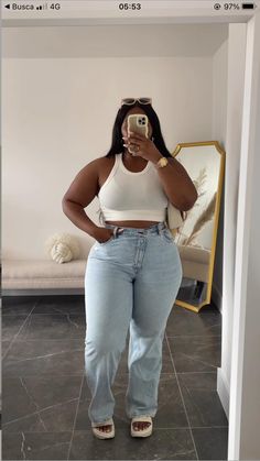 Baddie Outfits Casual Summer, Plus Size Baddie Outfits Casual, Bbq Outfits, Outfits Gorditas, Look Plus Size, Looks Street Style, Looks Black