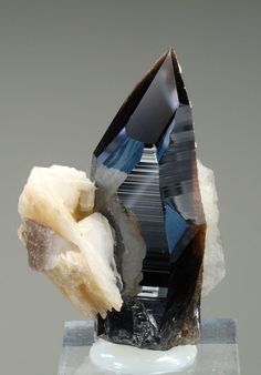 Smoky Quartz with Calcite, Namibia Minerals Crystals Rocks, Salzburg Austria, Crystal Formations, Pretty Rocks, Gemstones Crystals, Gems Crystals