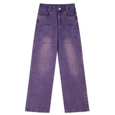 Purple Baggy Jeans Elevate your denim game with our Purple Baggy Jeans. Made with a vibrant purple hue and a loose, comfortable fit, these jeans will add a pop of color to your wardrobe while providing ultimate comfort. Perfect for a casual day out or a night on the town. Size: S: Waist: 70cm/ 27.6 in, Hips: 102cm/ 40.2 in, Length: 98cm/ 38.6 inM: Waist: 76cm/ 29.9 in, Hips: 106cm/ 41.7 in, Length: 102cm/ 40.2 inL: Waist: 80cm/ 31.5 in, Hips: 110cm/ 43.3 in, Length: 104cm/ 40.9 inMaterial: Denim