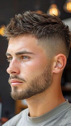 Short Fade Haircut, Mens Hairstyles Thick Hair, Men's Short Hair, Beard Hairstyle, Faded Hair