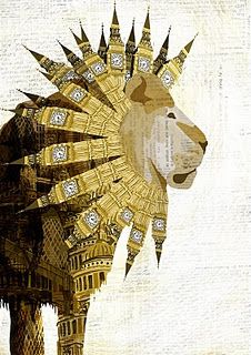 a lion with spikes on it's head standing in front of a white background