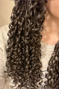 Curly Hair Esthetics, Sea Curly Hair, Braids Into Curly Hair, Different Perm Curls Types Of, Perm Results, Curly Hair Long Layers, Long 3c Hair, Layers On Curly Hair, Curly Hair Pics