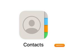 an app icon with the words contacts on it and a photo of someone's face