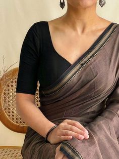 Saree Styles Cotton, Free Size Blouse, Saree Wearing Styles, Cotton Saree Blouse Designs, Fashionable Saree, Cotton Saree Blouse, New Saree Blouse Designs, Latest Model Blouse Designs