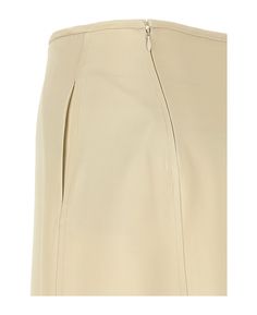 Asymmetrical Silk Pleated Skirt, Silk Asymmetrical Pleated Skirt, Elegant Cream Asymmetrical Skirt, Silk Knee-length Workwear Skirt, Knee-length Silk Skirt For Workwear, Relaxed Silk Pencil Skirt, Elegant Pleated Mini Wrap Skirt, Silk Flared Maxi Skirt For Work, Relaxed Fit Silk Pencil Skirt