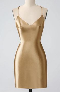 Gold Knee-length Mini Dress For Summer, Gold Knee-length Mini Dress For Evening, Gold V-neck Mini Dress For Prom, Gold V-neck Mini Dress For Formal Occasions, Elegant Metallic V-neck Mini Dress, Dress Quinceanera, Prom Dresses Two Piece, Beaded Prom Dress, Wedding Flower Girl Dresses