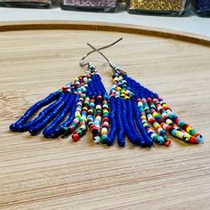 These African Maasai Zulu Style inspired Tribal earrings are definitely a standout. If you love African jewelry styles and these statement earrings, these are your earrings. Fringe Earring, Native American Beaded Earrings, Jewelry Styles, Native American Beading, Maasai, African Jewelry, Zulu, Fringe Earrings, Jewelry Care