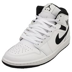 PRICES MAY VARY. Jordan Mens Shoes Fashion Shoes White/White Synthetic & Leather Jordan Air 1 Mid Mens Shoes Mens Trainers Fashion, Mid Jordan 1, Jordan Air 1, Jordan 1 Mid White, Black Color Combination, Fashion Trainers, Buy Jordans, Nike Air Jordan 1 Mid, Trainers Fashion