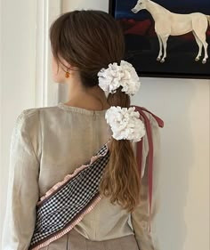 Giant Scrunchie Hairstyles, Outfit Post Ideas, Hairstyle Scrunchie, Fit Flops, Spring Hair Accessories, Scrunched Hair, Pinterest Predicts, Pigtail Braids