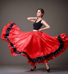 Lasaky - Bullfighting Dance Skirt, Belly Dance Half Skirt, Opening Dance, Performance Attire with Flowing Hemline Open Dance, Dancing Skirt, Bodycon Midi Skirt, People Pictures, Dance Skirt, Stage Costume, Half Skirt, Belly Dancing, Stunning Gowns