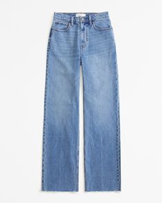 Women's High Rise 90s Relaxed Jean | Women's Bottoms | Abercrombie.com High Rise 90s Relaxed Jean, Abercrombie Jeans, Outfit Collage, Women's Bottoms, Abercrombie And Fitch Jeans, Relaxed Jeans, Loose Jeans, Medium Wash Jeans, Single Breasted Jacket