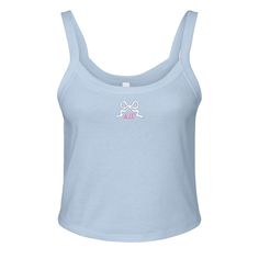 Introducing the Monogrammed 'Tiny Bow' Baby Tank, a sweet and personalized addition to your little one's wardrobe. Crafted with soft and gentle fabric, this adorable tank top offers comfort and style. Cute Fitted Tank Top For Loungewear, Cute Blue Tank Top, Cute White Tank Top, Lilly Inspired, Long Sleeve Baseball Tee, Baby Tank, Heart Socks, Matching Sets Outfit, Tiny Bow