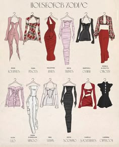 an old fashion book with different dresses and jackets on it's sides, including one in