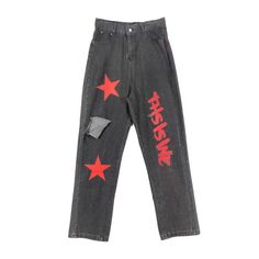 Product Informationï¼?/b>Style: wide leg pantsLength: trousersWaist type: high waistMain fabric composition: cottonThe content of main fabric components: 71%-80%Colour: BlackSize Information: Size: S. M. L. XL Straight Wide Leg Jeans, Wide Leg Jeans Outfit, Vintage Stars, 90s Fashion Grunge, Baby Tees Y2k, Skirt And Sneakers, Black Halter Dress, Vintage Star, Jeans Y2k