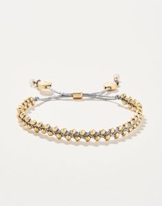 Friendship Bracelet Metallic Silver/Gold Beads from Spartina 449