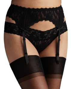 Hanky Panky crafts a sexy lace garter belt that retains the brand's signature softness and comfort. Garter Belt Lingerie, Garter Belt And Stockings, Garters And Stockings, Lace Garter, Garter Belts, Stockings And Suspenders, Girdles, Lingerie Outfits, Pretty Lingerie