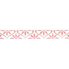 a pink and white wallpaper border with leaves