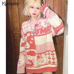 Shipping: Worldwide Express Shipping AvailableDelivery time: 🚚7-15Days Fast ShippingReturns: Fast refund,💯100% Money Back Guarantee.Brand Name: YCOAClothing Length: RegularMaterial: CottonMaterial: AcrylicDecoration: NONECollar: O-NeckElasticity: Slight StrechSleeve Style: RegularStyle: CasualPattern Type: PrintFit Type: LOOSEOrigin: Mainland ChinaCN: GuangdongSeason: Autumn/WinterSleeve Length(cm): FullThickness: STANDARDPlace Of Origin: China (Mainland)Material Composition: AcrylicPattern: L Harajuku Style Letter Print Sweater For Fall, Winter Harajuku Style Graphic Print Sweater, Harajuku Style Winter Graphic Sweater, Harajuku Style Graphic Print Winter Sweater, Trendy Red Sweater With Letter Print, Spring Knit Sweater With Letter Print, Spring Letter Print Knit Sweater, Winter Harajuku Style Long Sleeve Sweater, Harajuku Long Sleeve Winter Sweater