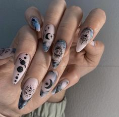 Horror Nails, Witch Nails, Dark Nail, Gothic Nails, Edgy Nails, Goth Nails, Nails Desing