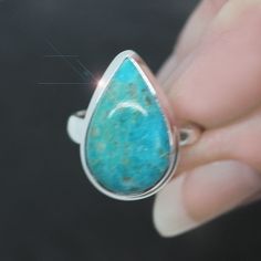 "This ring is made from beautiful natural turquoise. It is size 5.5. The marquise gemstone is 1/2\" x 3/4\" and is set in sterling silver. Your sterling silver ring will be shipped gift boxed with a descriptive jewelry card listing gemstones and materials used." Blue Teardrop Turquoise Anniversary Ring, Handmade Turquoise Teardrop Ring For Anniversary, Hypoallergenic Turquoise Jewelry For Anniversary, Turquoise Emerald Ring As Gift, Untreated Turquoise Sterling Silver Ring For Anniversary, Untreated Turquoise Ring In Sterling Silver For Anniversary, Blue Turquoise Teardrop Ring For Anniversary, Handmade Teardrop Turquoise Ring For Anniversary, Turquoise Sterling Silver Promise Ring